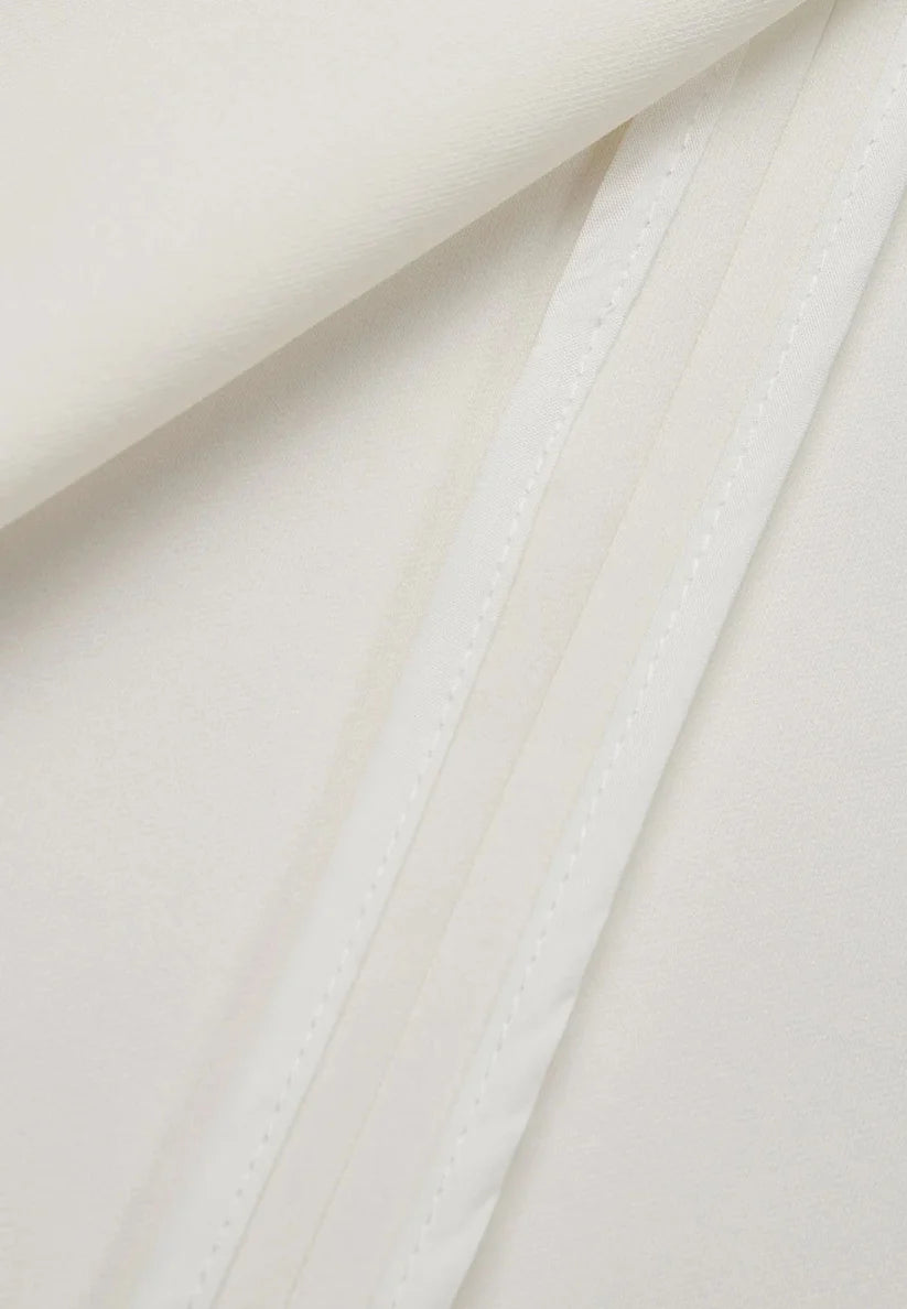 White Buckle Strapless Sleeveless Two-Piece Set simple gentle atmospheric and unique desi Bring summer colors to enhance whiteness