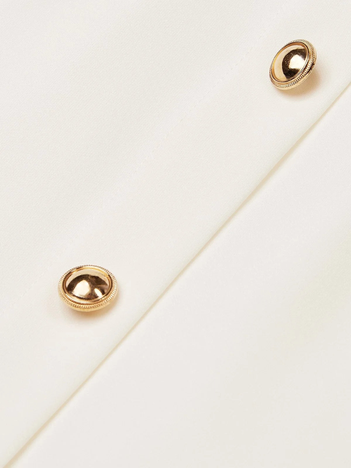 White Buttoned Classic Crew Neck Short Sleeve Sheath Midi Dress simple gentle atmospheric and unique desi Bring summer colors to enhance whiteness