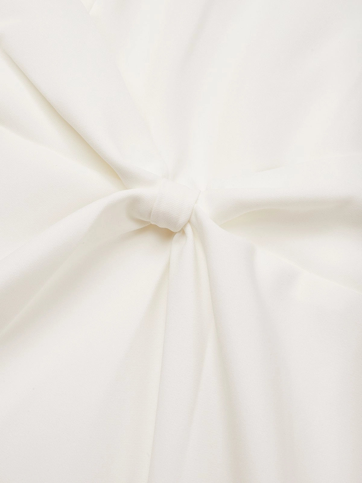 White Imitation Pearls Knot Front Classic Boat Neck Short Sleeve Sheath Midi Dress simple gentle atmospheric and unique desi Bring summer colors to enhance whiteness