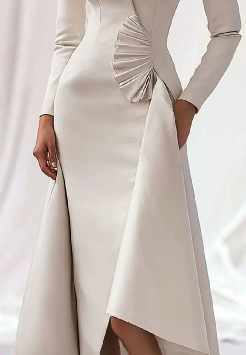 White Work Wedding Guest v Blazer Dress Ruffle Midi Dress simple gentle atmospheric and unique desi Bring summer colors to enhance whiteness