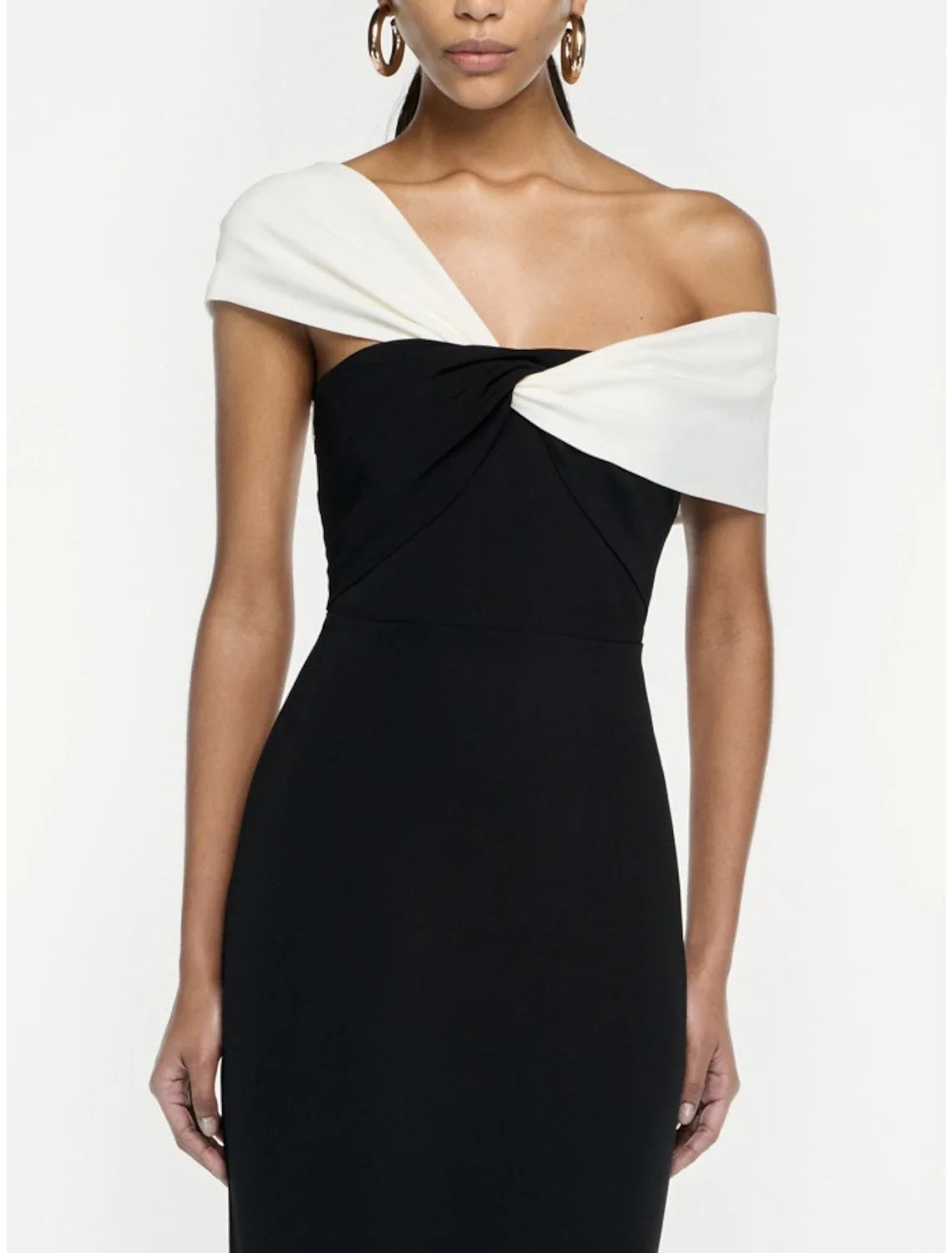 Wholesale Mermaid Trumpet Evening Gown Elegant Dress Formal Sweep Brush Train Black Dress Short Sleeve Off Shoulder Satin with Pleats simple gentle atmospheric and unique desi Bring summer colors to enhance whiteness