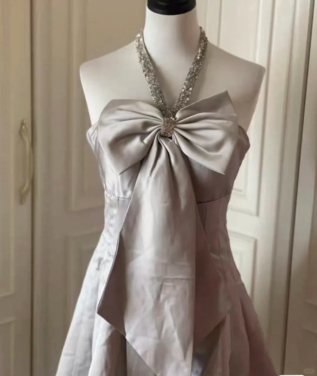 elegant bow short homecoming dress dress skirt prom dress evening dress simple gentle atmospheric and unique desi Bring summer colors to enhance whiteness