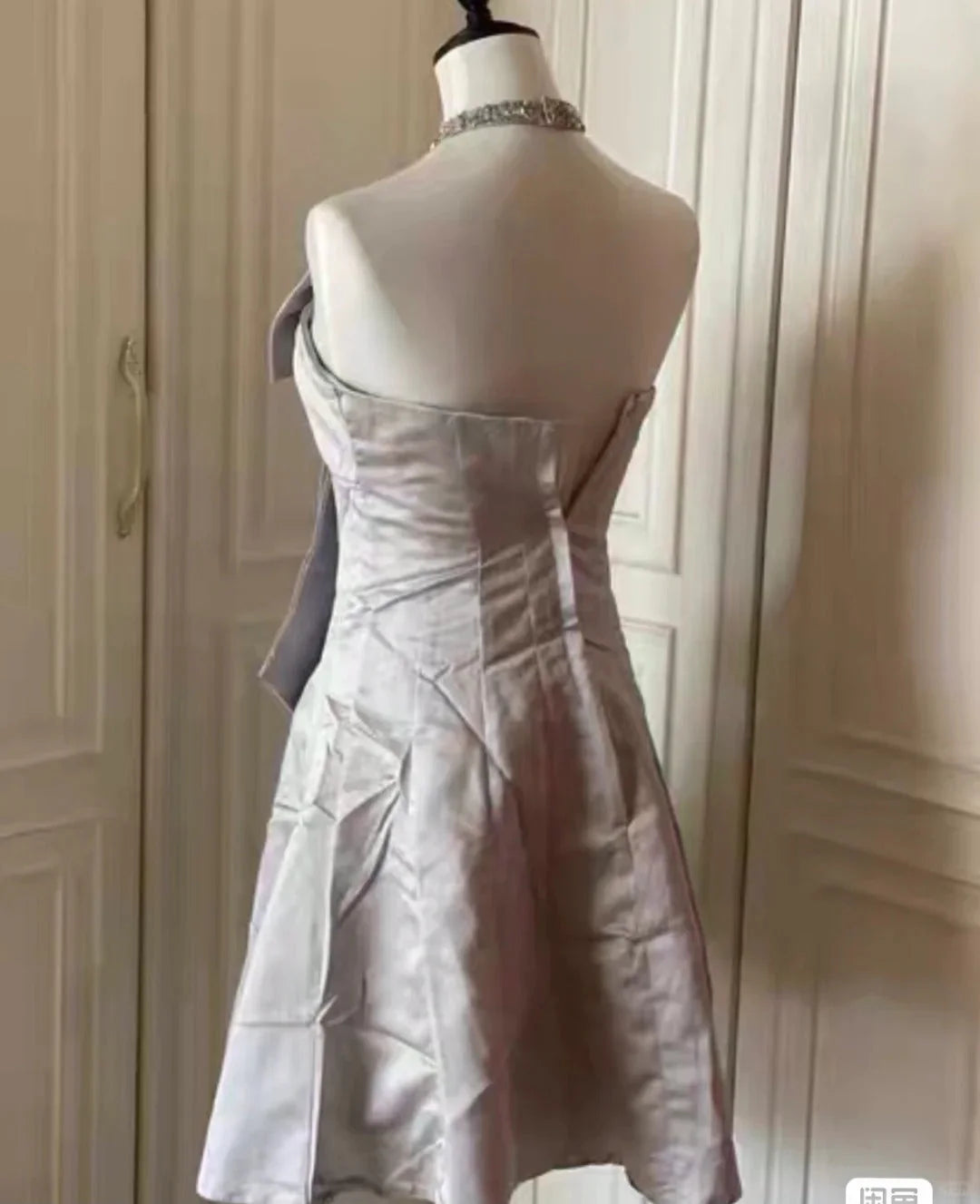 elegant bow short homecoming dress dress skirt prom dress evening dress simple gentle atmospheric and unique desi Bring summer colors to enhance whiteness