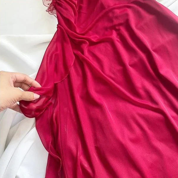 elegant floral long chiffon birthday dress prom dress simple gentle atmospheric and unique desi Bring summer colors to enhance whiteness