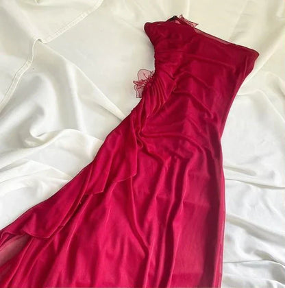 elegant floral long chiffon birthday dress prom dress simple gentle atmospheric and unique desi Bring summer colors to enhance whiteness