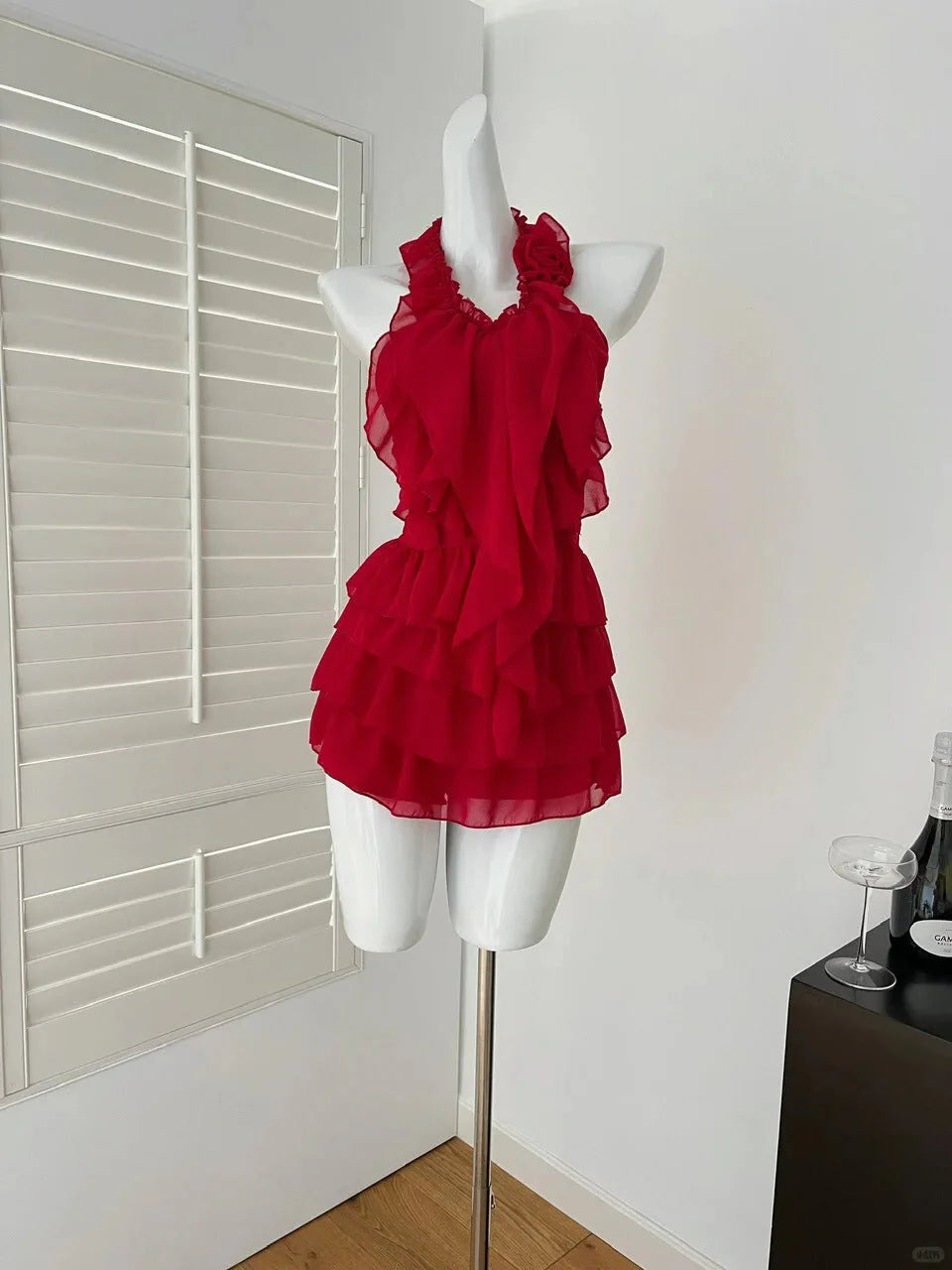 floral homecoming dress short chiffon summer beautiful seaside simple gentle atmospheric and unique desi Bring summer colors to enhance whiteness