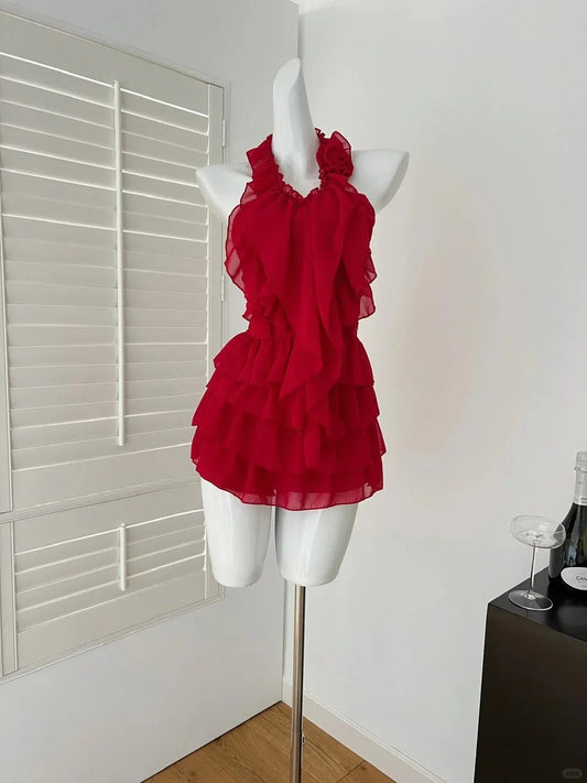 floral homecoming dress short chiffon summer beautiful seaside simple gentle atmospheric and unique desi Bring summer colors to enhance whiteness