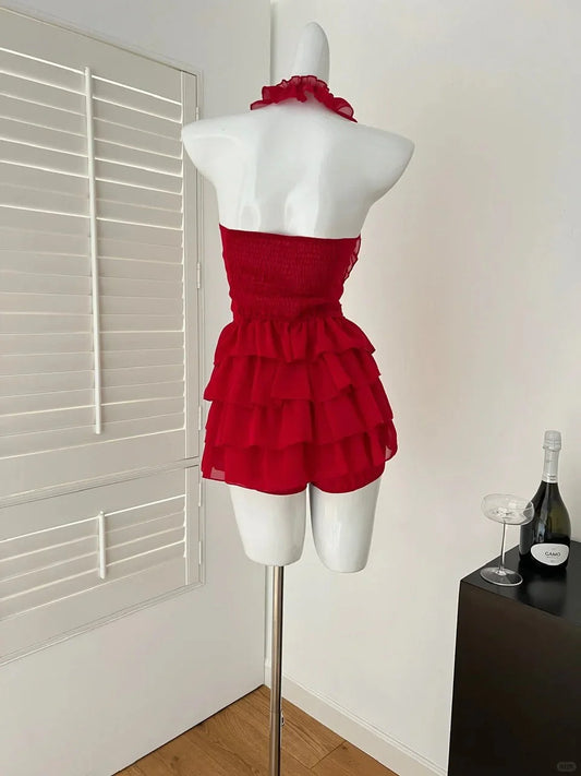 floral homecoming dress short chiffon summer beautiful seaside simple gentle atmospheric and unique desi Bring summer colors to enhance whiteness