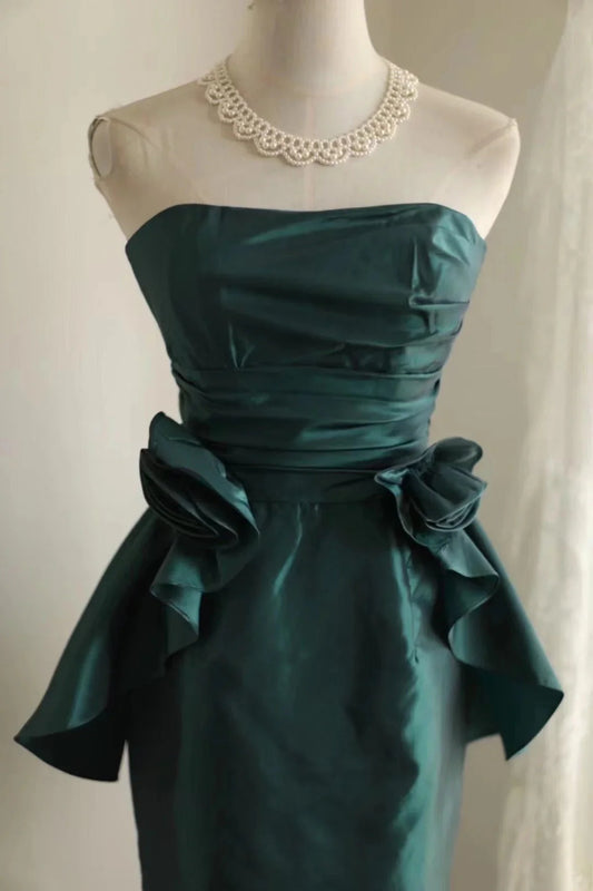 floral homecoming dress short satin prom dress  simple gentle atmospheric and unique desi Bring summer colors to enhance whiteness