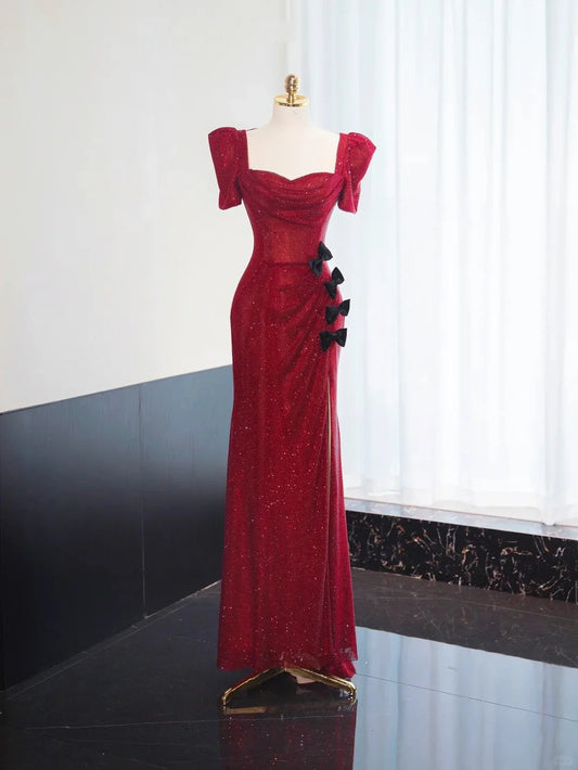gorgeous shiny long floor-length sequined ball gown evening simple gentle atmospheric and unique desi Bring summer colors to enhance whiteness