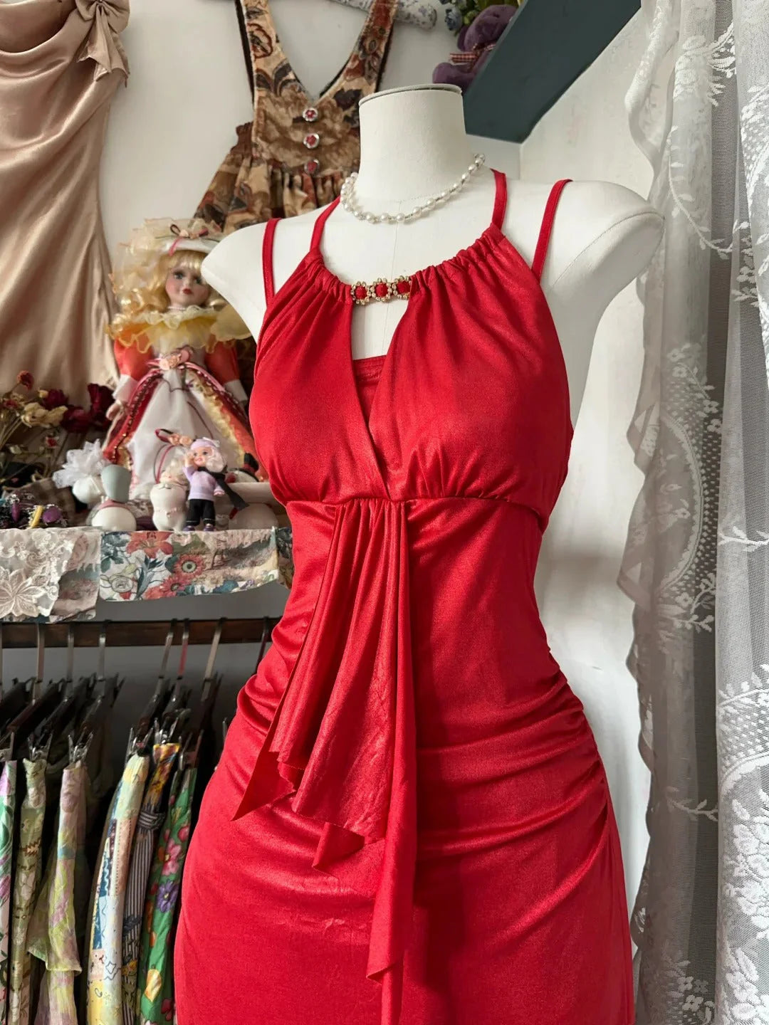 intage long satin ball gown evening dress party dress prom dress simple gentle atmospheric and unique desi Bring summer colors to enhance whiteness