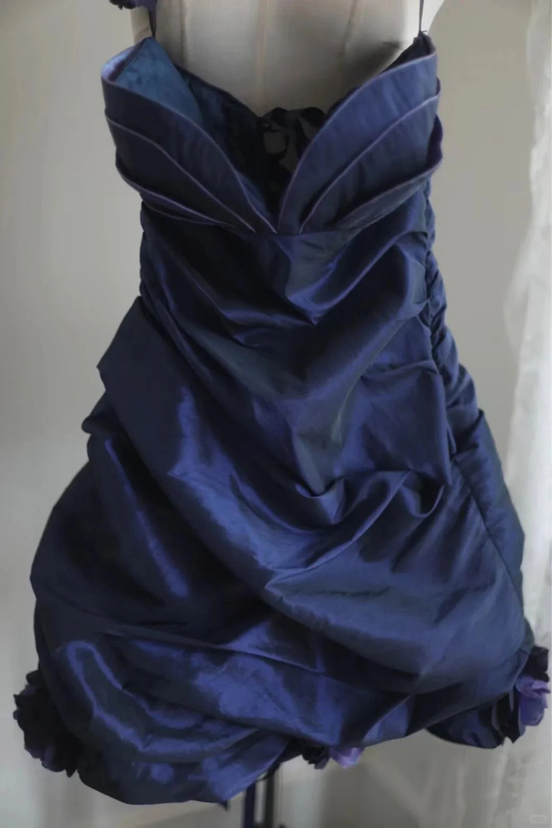 irregular pleated short satin homecoming dress  princess dress birthday simple gentle atmospheric and unique desi Bring summer colors to enhance whiteness