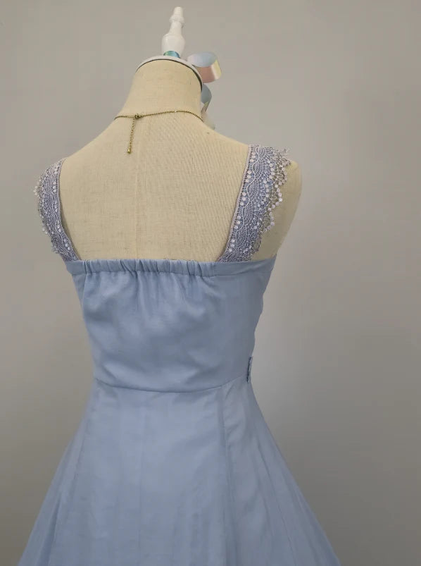 lace strap short chiffon homecoming dress prom dress holiday dress simple gentle atmospheric and unique desi Bring summer colors to enhance whiteness