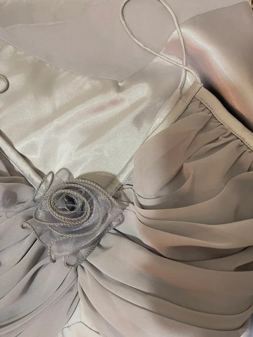 oral long satin ball gown evening gown graduation gown  simple gentle atmospheric and unique desi Bring summer colors to enhance whiteness