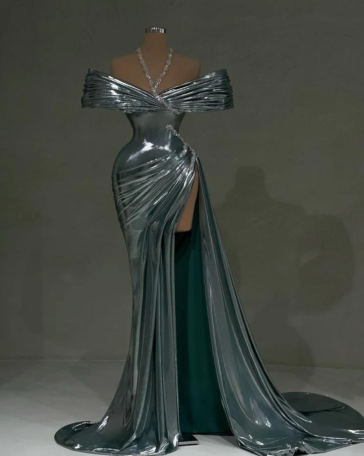 rhinestone long satin mermaid sexy prom dress evening dress party dress  simple gentle atmospheric and unique desi Bring summer colors to enhance whiteness